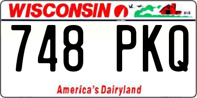 WI license plate 748PKQ