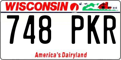 WI license plate 748PKR