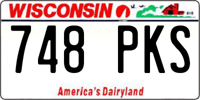 WI license plate 748PKS