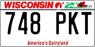 WI license plate 748PKT