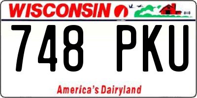 WI license plate 748PKU
