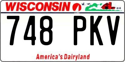 WI license plate 748PKV