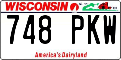 WI license plate 748PKW