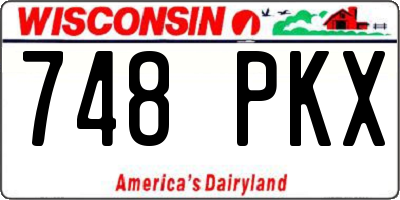 WI license plate 748PKX