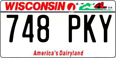 WI license plate 748PKY