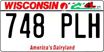 WI license plate 748PLH