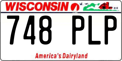 WI license plate 748PLP