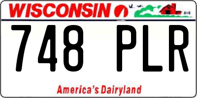 WI license plate 748PLR