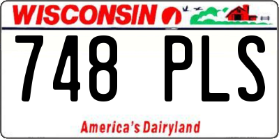 WI license plate 748PLS