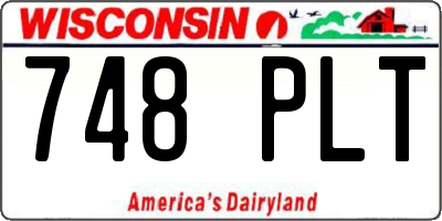 WI license plate 748PLT