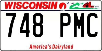 WI license plate 748PMC