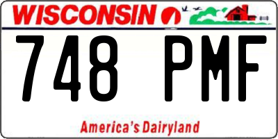 WI license plate 748PMF