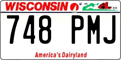 WI license plate 748PMJ