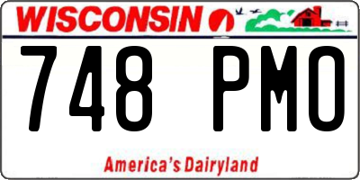 WI license plate 748PMO
