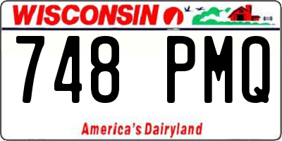 WI license plate 748PMQ