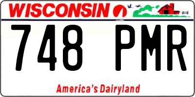 WI license plate 748PMR