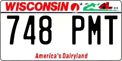 WI license plate 748PMT