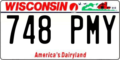 WI license plate 748PMY