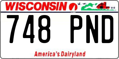 WI license plate 748PND