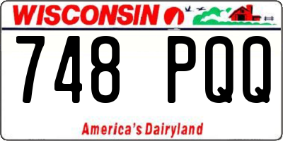 WI license plate 748PQQ