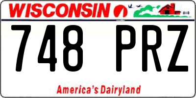 WI license plate 748PRZ