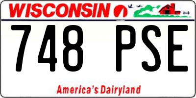 WI license plate 748PSE