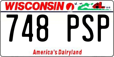 WI license plate 748PSP