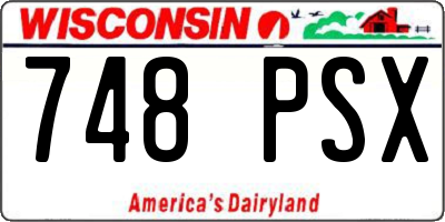 WI license plate 748PSX