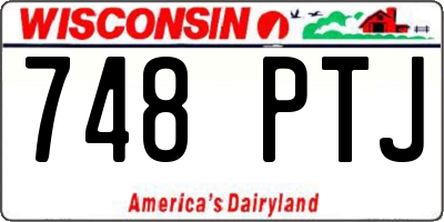 WI license plate 748PTJ