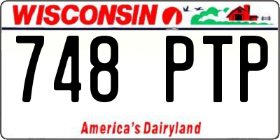 WI license plate 748PTP