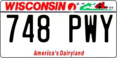 WI license plate 748PWY