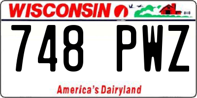 WI license plate 748PWZ