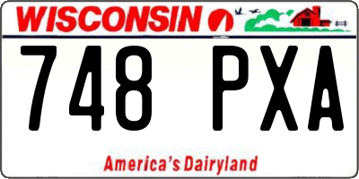 WI license plate 748PXA