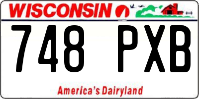 WI license plate 748PXB