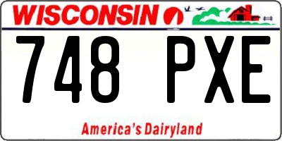 WI license plate 748PXE