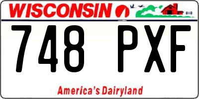 WI license plate 748PXF