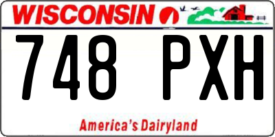 WI license plate 748PXH