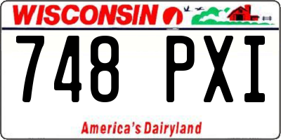 WI license plate 748PXI
