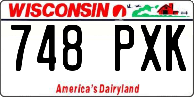 WI license plate 748PXK