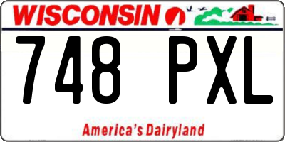 WI license plate 748PXL