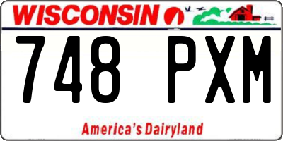 WI license plate 748PXM