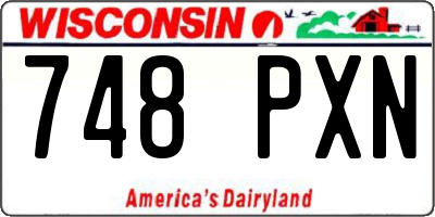 WI license plate 748PXN