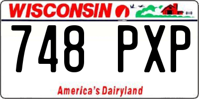 WI license plate 748PXP