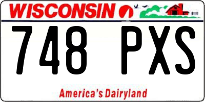 WI license plate 748PXS