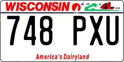 WI license plate 748PXU