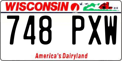 WI license plate 748PXW