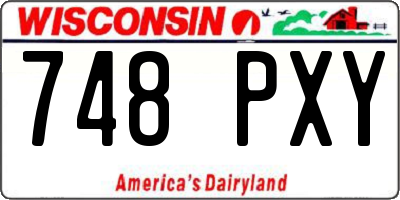 WI license plate 748PXY