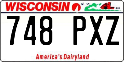 WI license plate 748PXZ