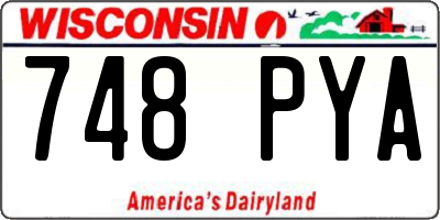 WI license plate 748PYA