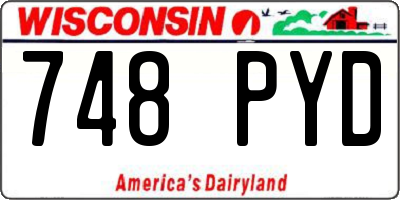WI license plate 748PYD